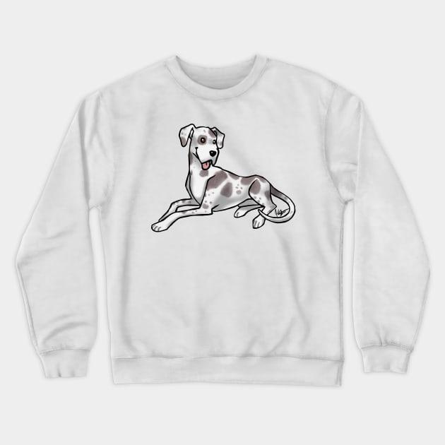 Dog - Great Dane - Harlequin Natural Ears Crewneck Sweatshirt by Jen's Dogs Custom Gifts and Designs